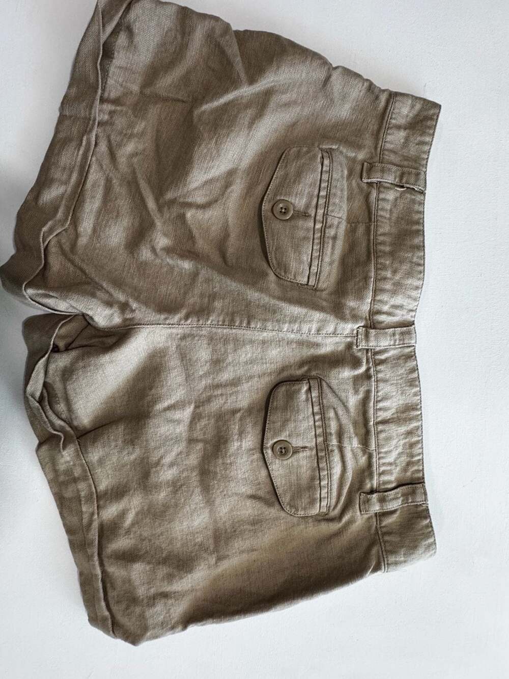 Old Navy Ultra Low Waist Khaki Linen Blend Utility Cargo Shorts - Picture 10 of 10